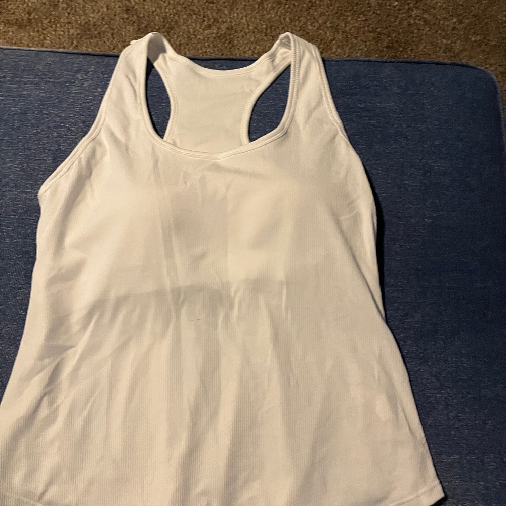 NWOT Sports Bra rib tanks- White-Size 1XL